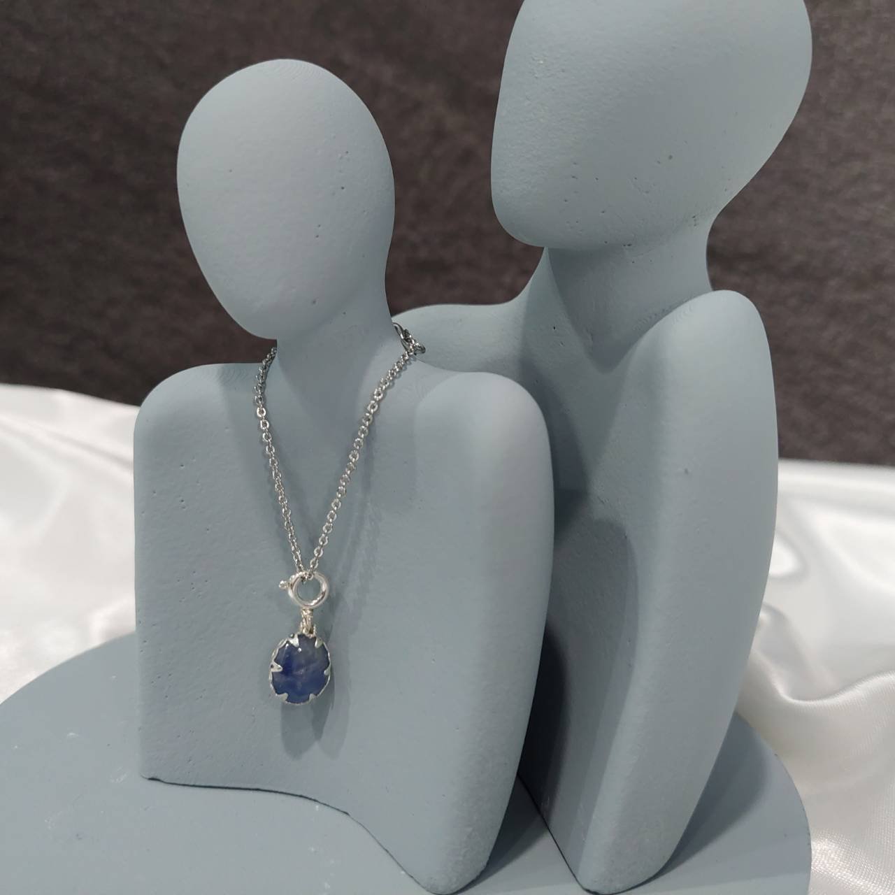 天然星光藍寶石項鍊