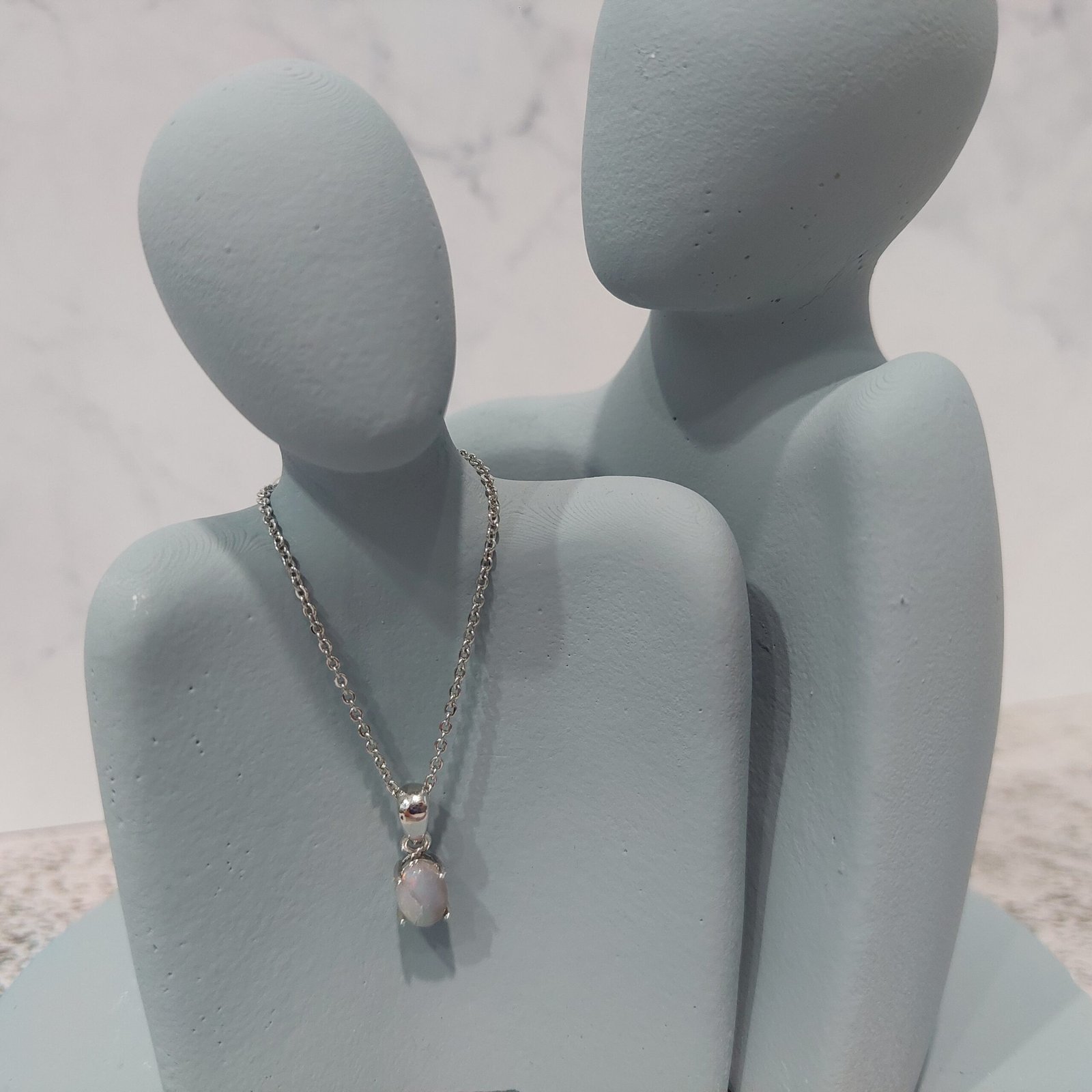 冰裂彩蛋白石項鍊