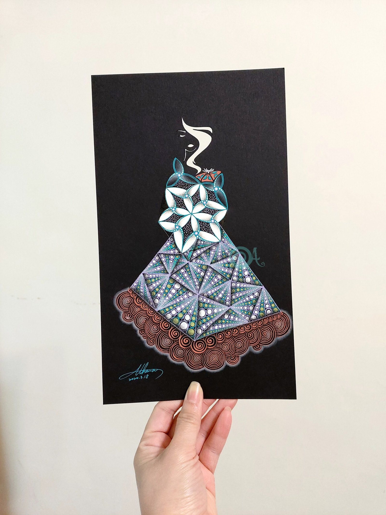 16K禪繞畫黑卡紙16K（19.5X27cm）250G 1