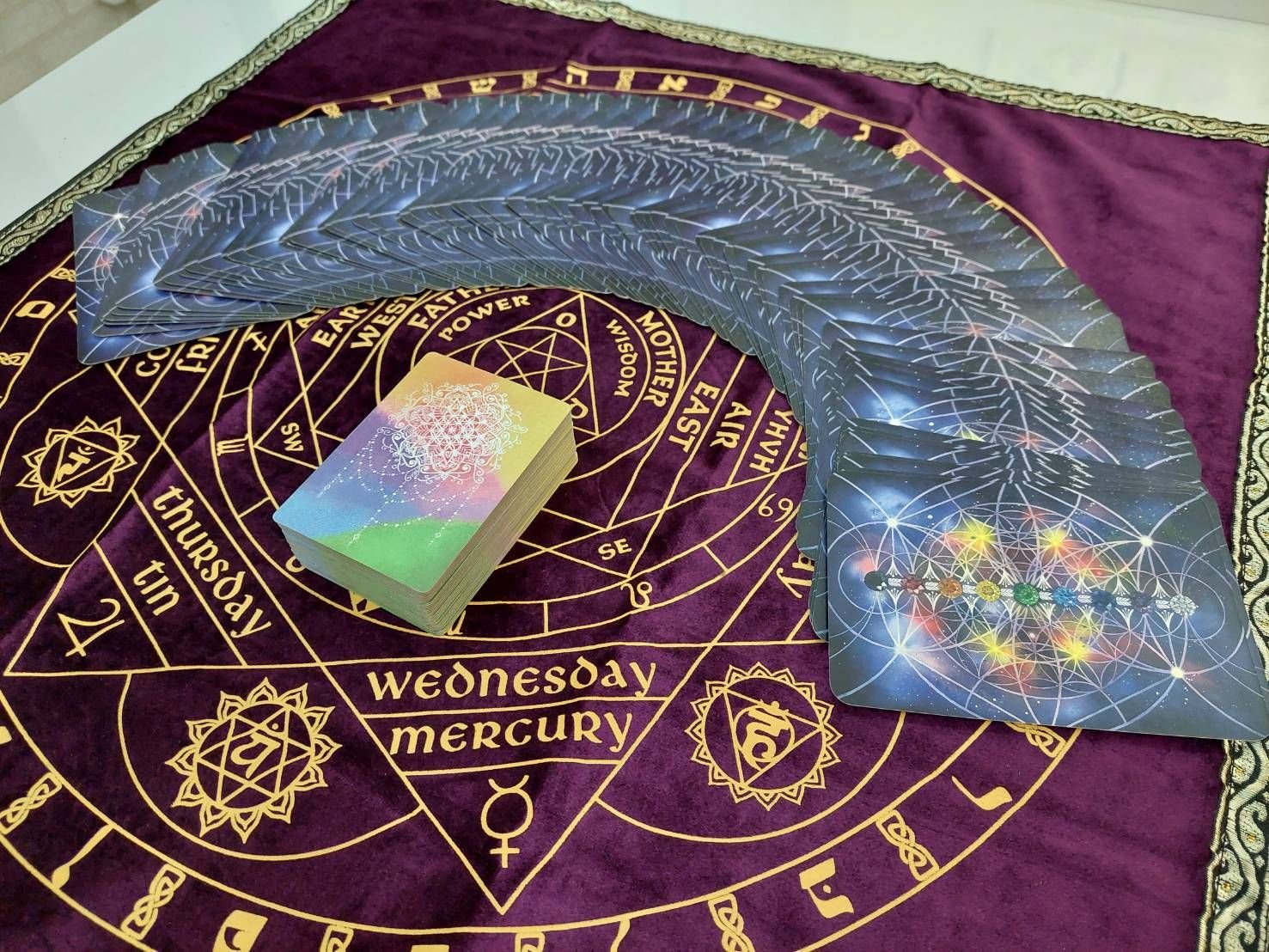 紫色占卜牌布 1